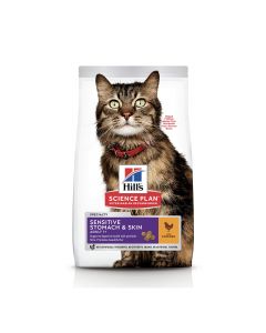 Hill's Science Plan Sensitive Stomach and Skin Adult Cat Food with Chicken - 1.5 kg