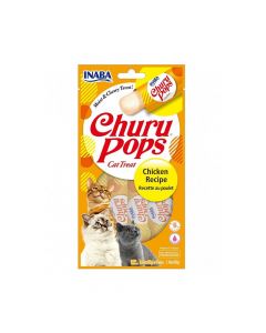 Inaba Churu Churu Pops Chicken Cat Treat, 4 Tubes (60g)