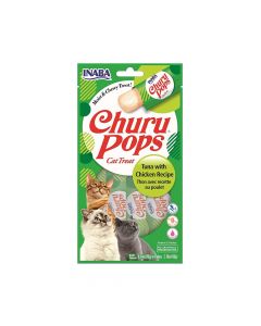 Inaba Churu Pops Tuna with Chicken Cat Treats - 15g x 4 Tubes	