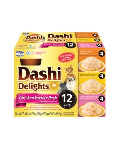 Inaba Dashi Delights Chicken Variety Cat Treats - 70g x 12 pcs