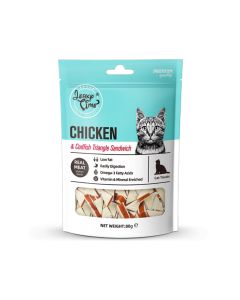 Jerky Time Chicken and Codfish Triangle Sandwich Cat Treat - 80 g