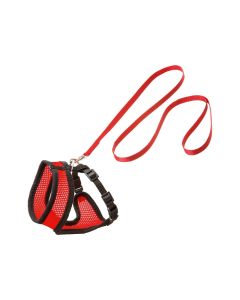 Karlie Cat Harness And Leash Red-Black