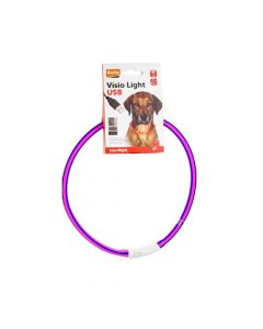 Karlie Visio Light LED Zebra Dog Collar - Violet/Pink