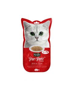 Kit Cat Puree Plus+ Tuna & Fish Oil (Skin & Coat) Cat Treats - 60g