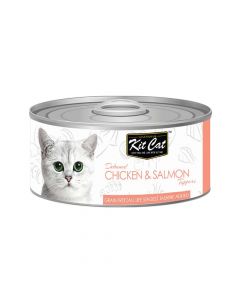 Kit Cat Chicken & Salmon Toppers Canned Cat Food - 80g