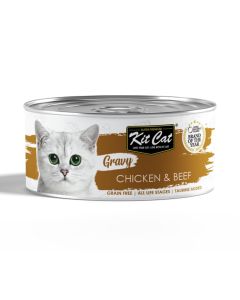 Kit Cat Gravy Chicken and Beef Canned Cat Food - 70 g - Pack of 24