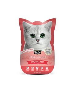 Kit Cat Petite Chicken and Beef in Aspic Cat Food Pouch - 70 g