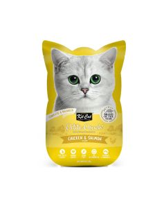 Kit Cat Petite Chicken and Salmon in Aspic Cat Food Pouch - 70 g