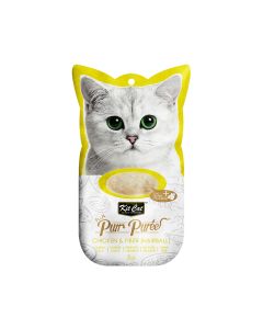 Kit Cat Purr Puree Chicken & Fiber (Hairball) Cat Treats - 4 x 15g