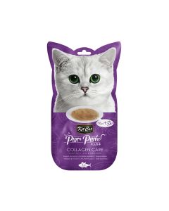 Kit Cat Purr Puree Plus+ Tuna & Collagen Care Cat Treats - 4 x 15g