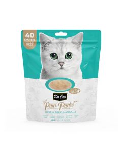 Kit Cat Purr Puree Tuna & Fiber Hairball (40 Sachets Value Pack) - 600g