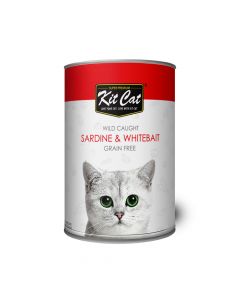 Kit Cat Wild Caught Sardine & Whitebait Canned Cat Food - 400g