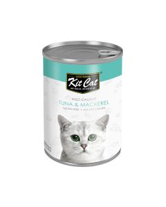 KIT CAT Wild Caught Tuna and Mackerel Canned Cat Food - 400 g