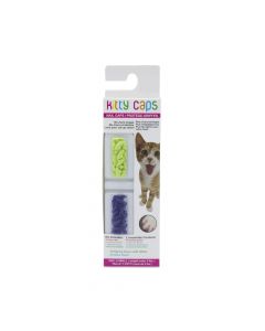 Kitty Caps Green Glitter & Ultra Violet Nail Caps, 40 pieces