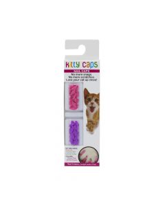 Kitty Caps Hot Purple & Hot Pink Nail Caps, 40 pieces