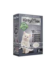 Kittymax Premium Clumping Bentonite With Activated Carbon Cat Litter - 6L