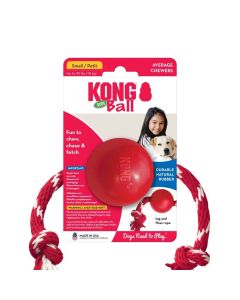 Kong Ball with Rope Dog Toy, Small