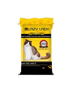 Lazy Lady Bentonite Ball Shape Cat Litter - 20 Kg - Lemon Scented