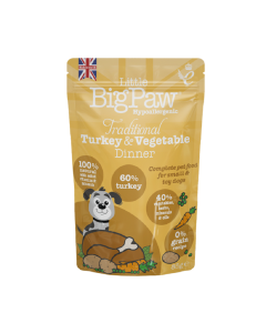 Little Big Paw Traditional Turkey & Vegetable Dinners Dog Food - 150g