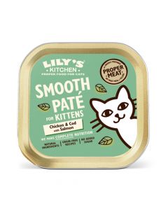 Lily's Kitchen Smooth Pate Chicken and Cod with Salmon Canned Kitten Food - 85 g
