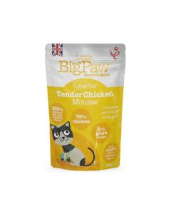 Little Big Paw Gourmet Chicken Mousse Adult Cat Food Pouch - 85 g - Pack of 12