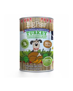 Little Big Paw Turkey With Rich Herb Gravy Dog Food Tin - 390g 