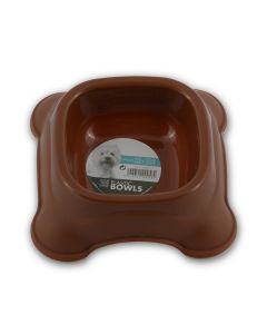 M-Pets Plastic Single Bowl - Brown - 475ml 