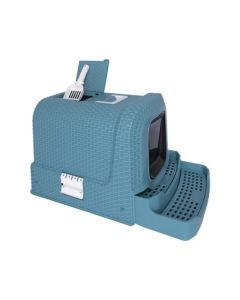 M-Pets Suez Rattan Cat Litter Box - Blue 