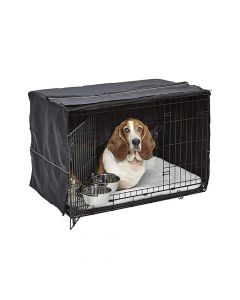 Midwest iCrate Double Door Dog Cage with Cover, Bed and Bowls - 36 inches