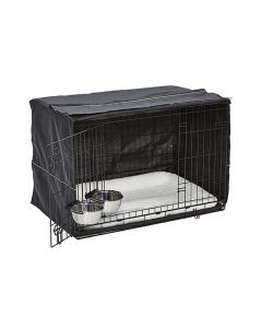 Midwest iCrate Double Door Dog Cage with Cover, Bed and Bowl