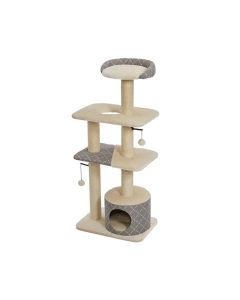 MidWest Feline Nuvo Tower Cat Furniture - Mushroom - 22"L x 15"W x 51"H