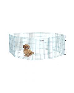 Midwest Homes Exercise Pen with Full Max Lock Door Blue - 25.3"L x 24.75"W x 2.5"H