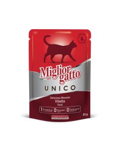 Miglior Gatto Unico Veal Mousse Wet Cat Food - 85 g