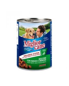 Miglior Chunks with Beef and Vegetables Wet Dog Food - 405 g - Pack of 12