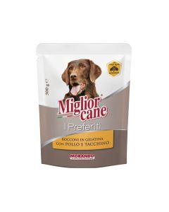 Miglior Dog Chunks in Jelly with Chicken and Turkey Wet Dog Food - 300 g