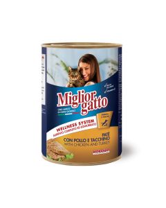 Miglior Gatto Pate with Chicken and Turkey Canned Cat Food - 400 g