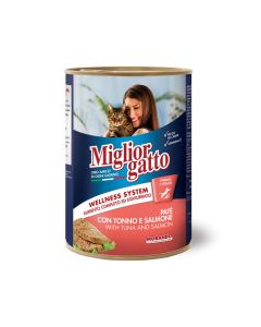 Miglior Gatto Pate with Tuna and Salmon Canned Cat Food - 400 g