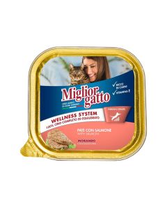 Miglior Pate with Salmon Cat Food - 100g - Pack of 12