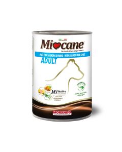 Miocane Pate with Salmon and Spelt Adult Canned Dog Food - 400 g