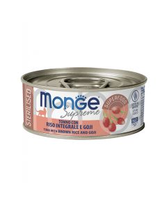 Monge Supreme Tuna with Brown Rice and Goji Berries Canned Sterilized Cat Food - 80 g