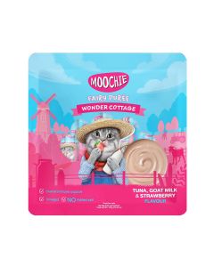 Moochie Fairy Puree Tuna, Goat Milk and Strawberry Cat Treats - 25 x 15 g