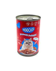 Moochie Minced Topping Salmon in Gravy Canned Cat Food - 400 g