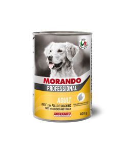 Morando Professional Pate with Chicken and Turkey Adult Dog Canned Food - 400 g