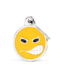 MyFamily Charms Angry Emoji Pet ID Tag