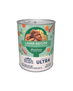 Natural Balance Original Ultra Lamb Recipe with Potatoes Brown Rice and Carrots Canned Dog Food - 368 g - Pack of 12