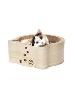 سرير خدش بتصميم رأس قط للقطط من نيكويتشي، 14.2 طول × 14.2 عرض × 5.9 ارتفاع بوصة