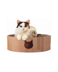 Necoichi Oak Cozy Cat Scratcher Bowl - 15.7L x 15.7W x 4.7H Inch