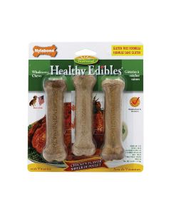 Nylabone Healthy Edibles Chicken Chew Treats, 3 Count