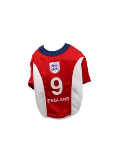 Olchi England Football Jersey Dog T-Shirt - Red