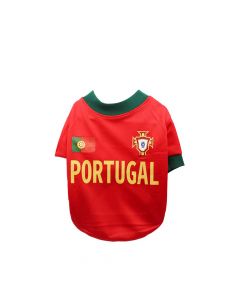 Olchi Portugal Football Jersey Dog T-Shirt - Red